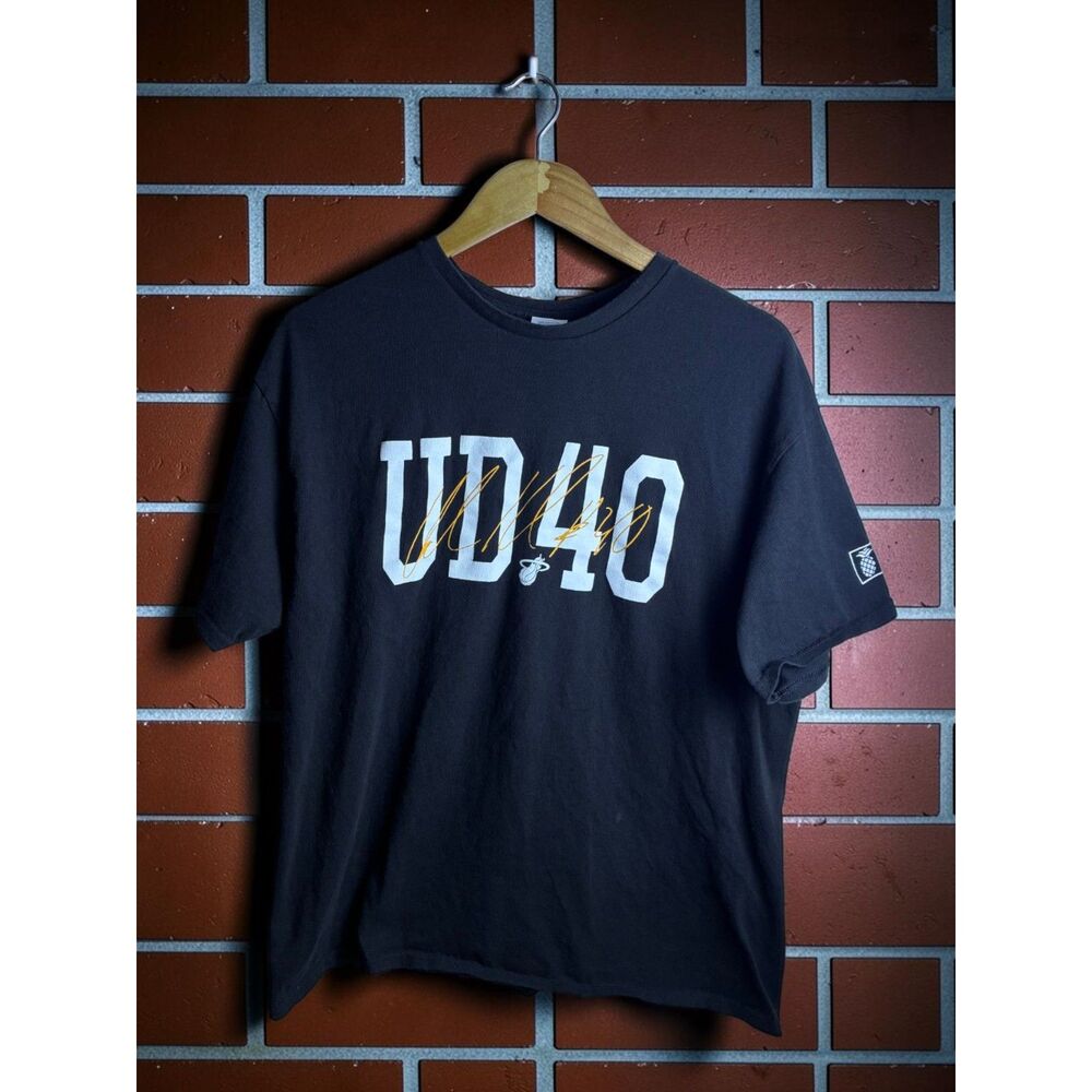 Miami Heat UD40 Udonis Haslem Baptist Health T Shirt Men's XL Black
